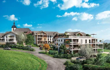 Programme immobilier neuf Saint-Martin-Bellevue vue sur la chaîne des Aravis